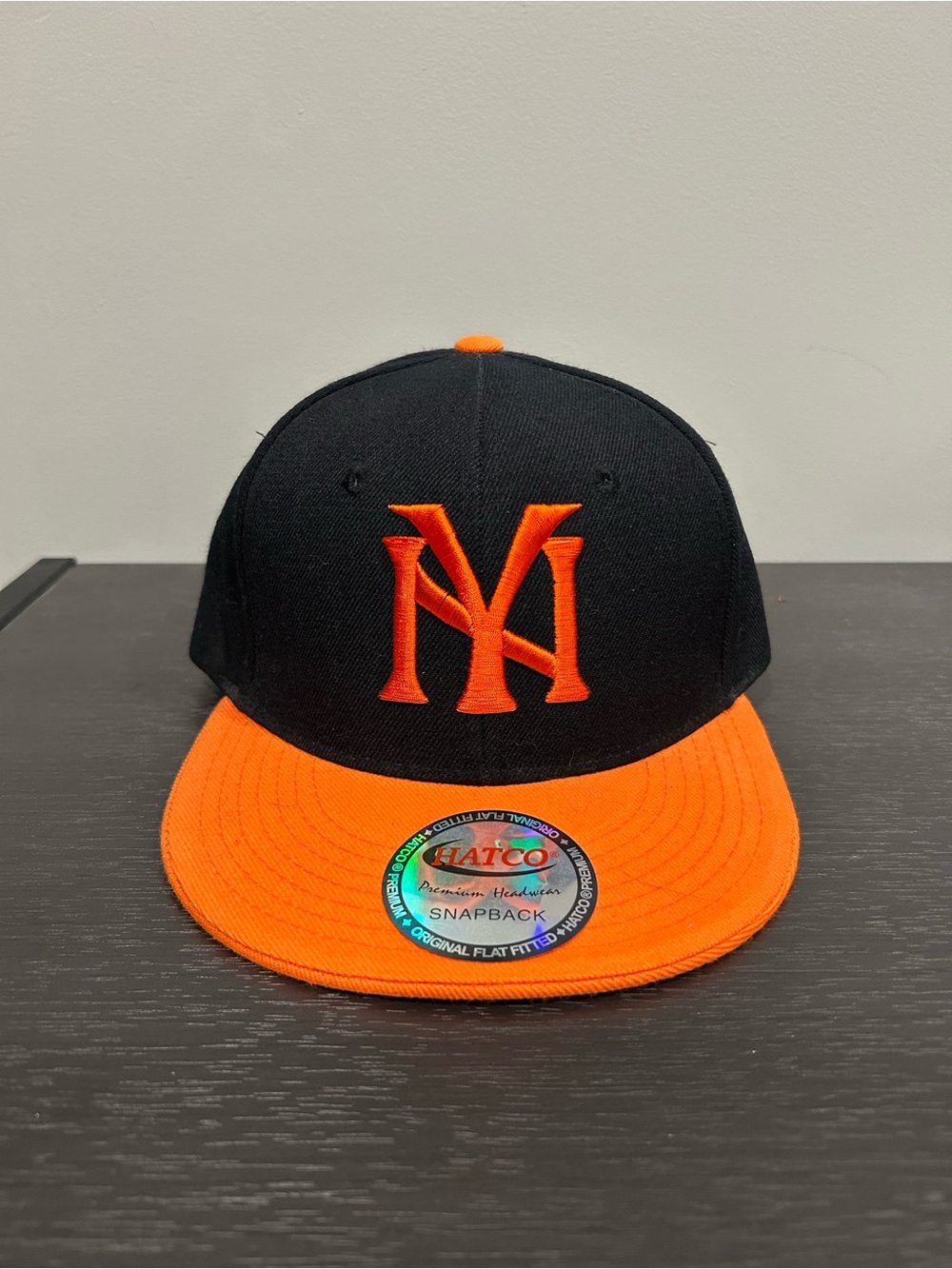 New York Yankees Black and Orange Snapback men’s Cap w/Orange Embroidered Logo